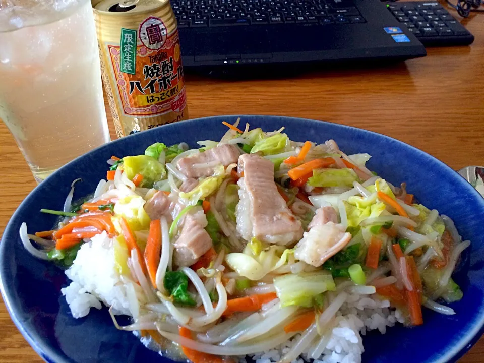 五目あんかけ飯…呑まなきゃやってらんない😏|風流料理人さん