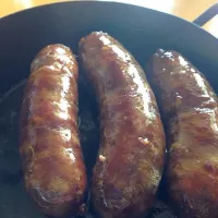 Snapdishの料理写真:Smoked Wild Boar sausages 自家燻製猪肉ソーセージ