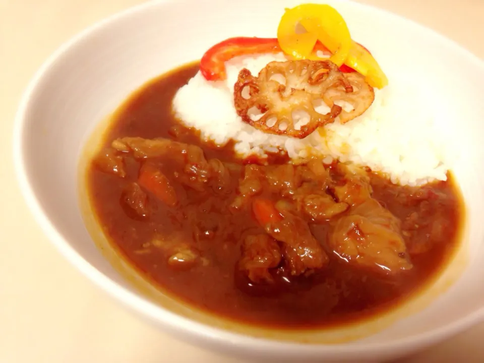 おでんのリメイク♪牛すじカレー|あーるさん