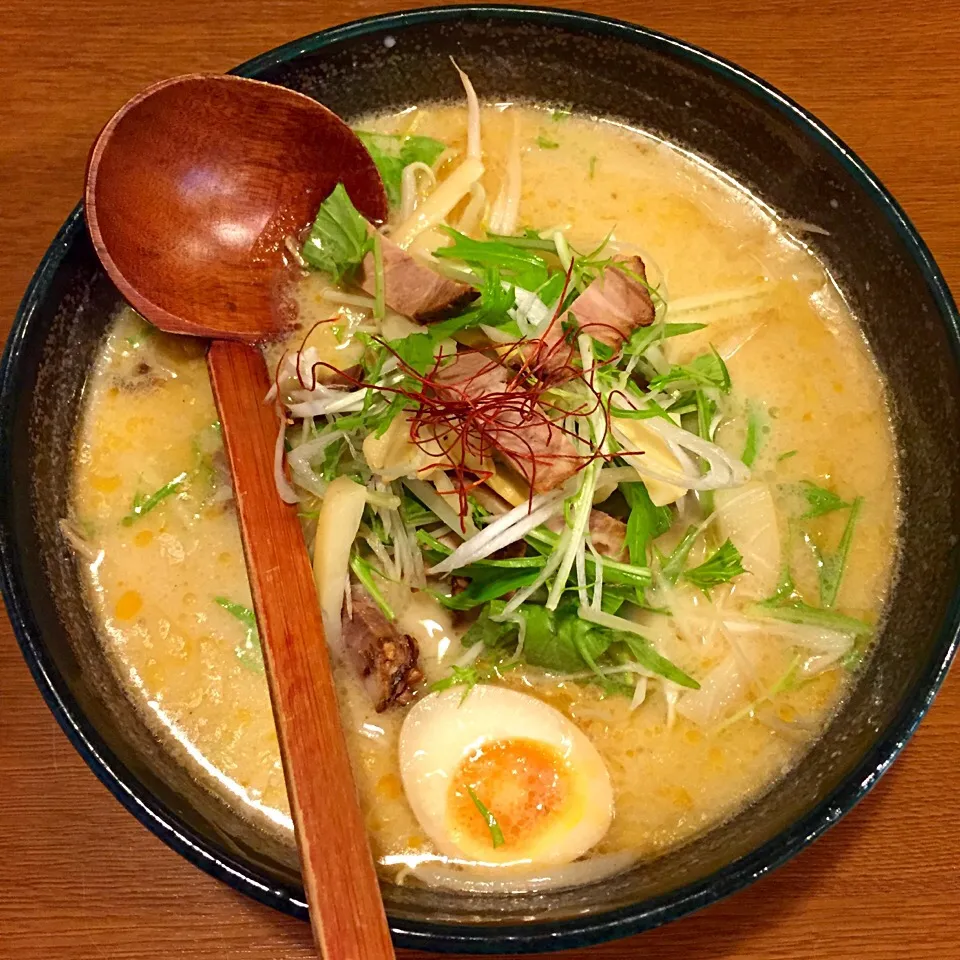 ラーメン今人いまじん 豆乳みそラーメン|カウンター嬢さん