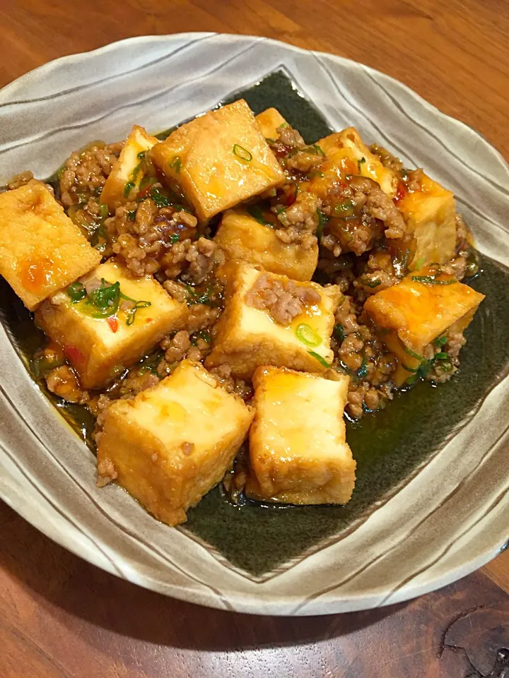 厚揚げと挽肉の甘辛炒め|藤原早苗さん