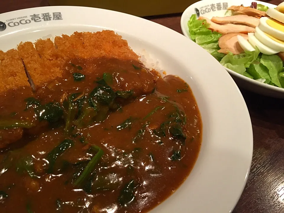 チキンカツカレー+ほうれん草|LiNxさん