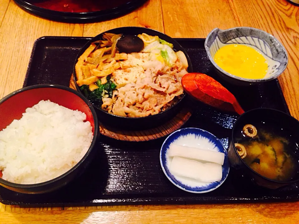 牛すき焼定食|鯨さん