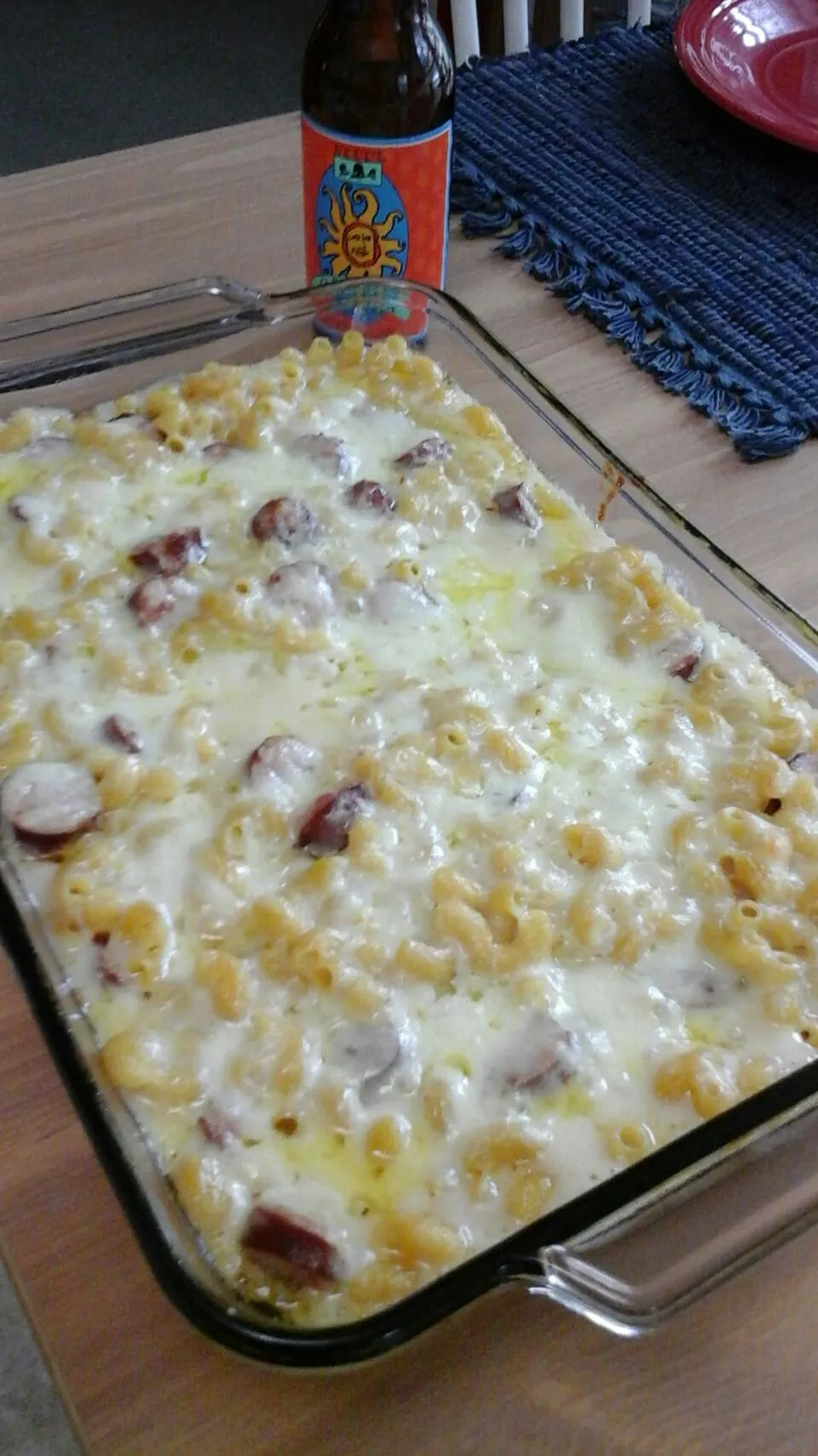 Bell's Oberon beer mac and cheese with cheddar brats|Lori Beardさん