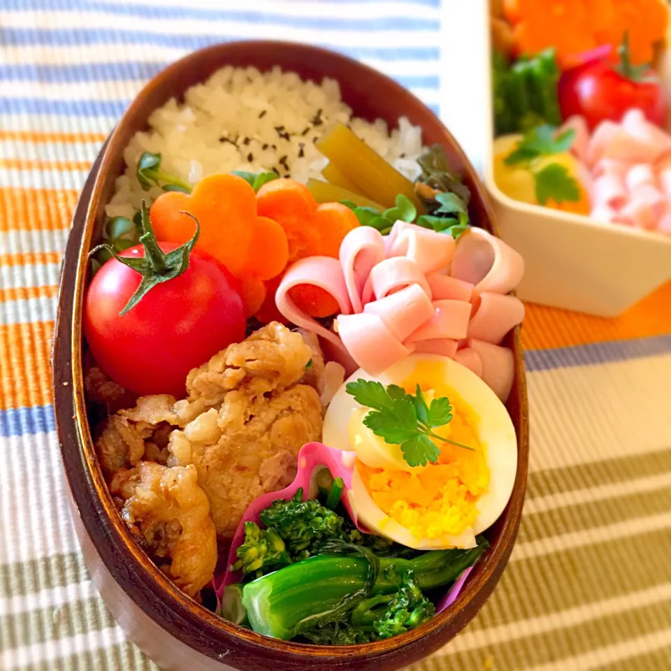 Snapdishの料理写真:豚の生姜焼き弁当|Nagashima  Yukoさん