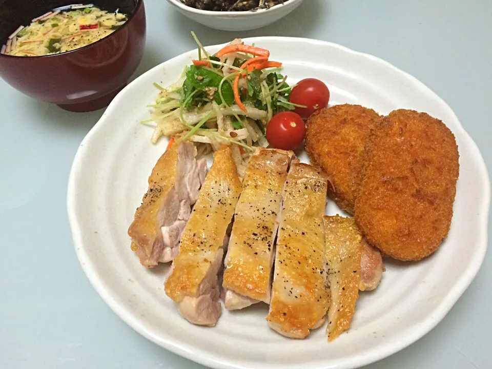 手抜きだけど満腹〜な晩ごはん。|めるぴさん