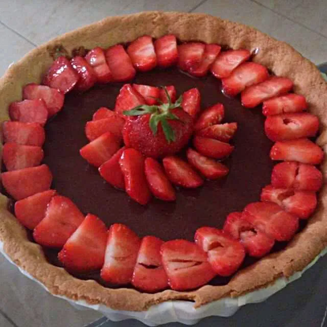 Chocolate strawberry pie|CHUENCHAIさん