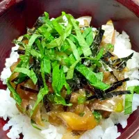 Snapdishの料理写真:自家採取アジのずけ丼|ikeikeさん