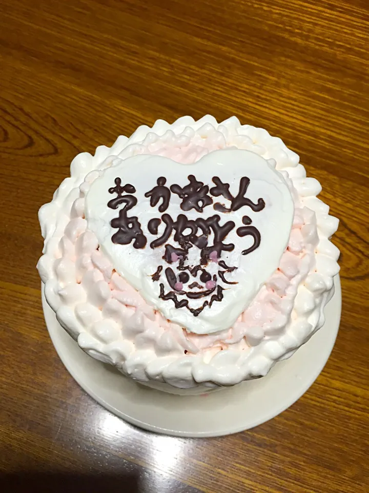 Snapdishの料理写真:母の日のカーネーションモチーフケーキ|miyukiさん