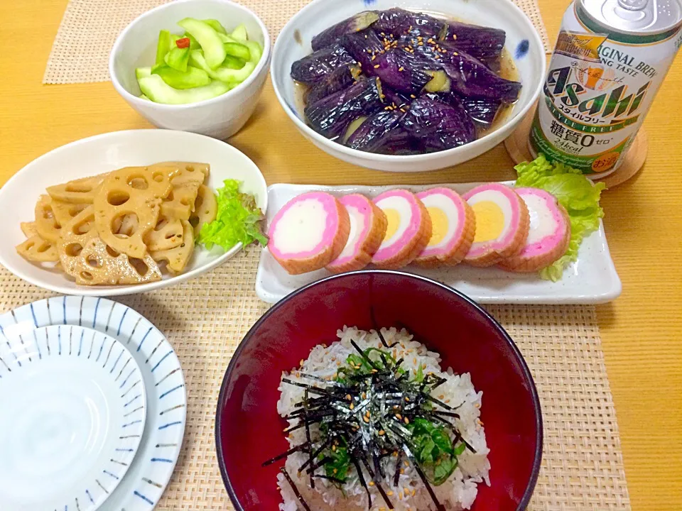 Snapdishの料理写真:しらす丼と高知のおかず|ポンポコたまこさん