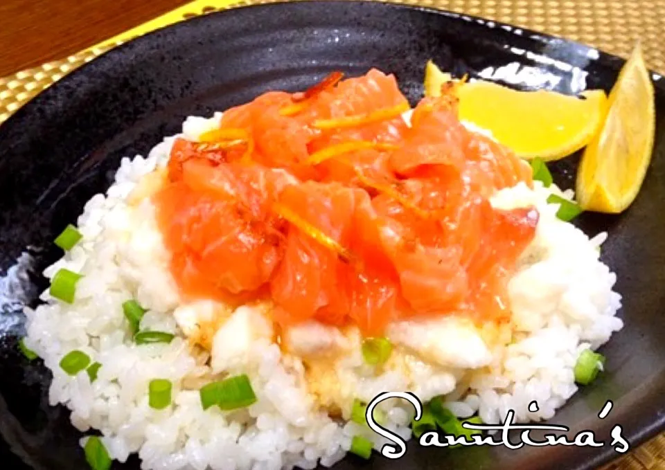 SALMON DON...サーモン&長芋丼with レモンソース😋✨|🌺Sanntina🌺さん