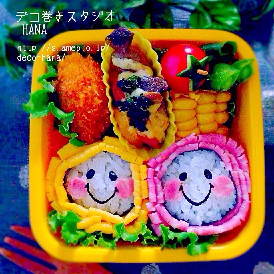 Snapdishの料理写真:『スマイルフラワー』の簡単海苔巻き|さとみ (satomi_foodart)さん