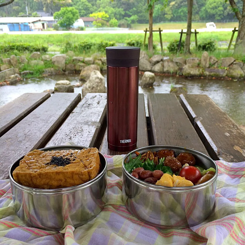 Snapdishの料理写真:ピクニック・ランチ♬ (▰˘◡˘▰)☝︎|Yoshinobu Nakagawaさん