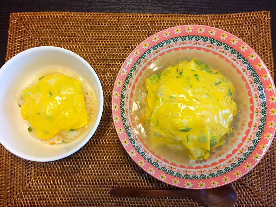 ママと娘のお昼ごはん❤︎天津炒飯〜生姜あんかけ❤︎|acoyaさん