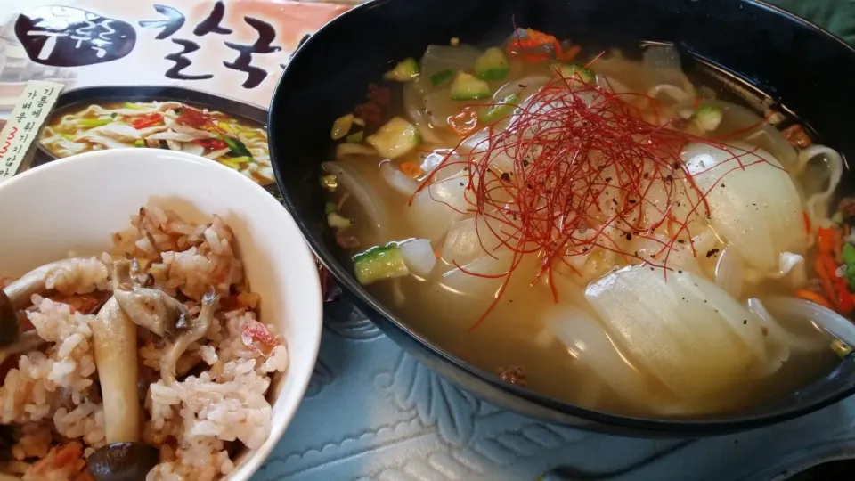 韓国拉麺&タイの海老塩炒飯|Ssさん