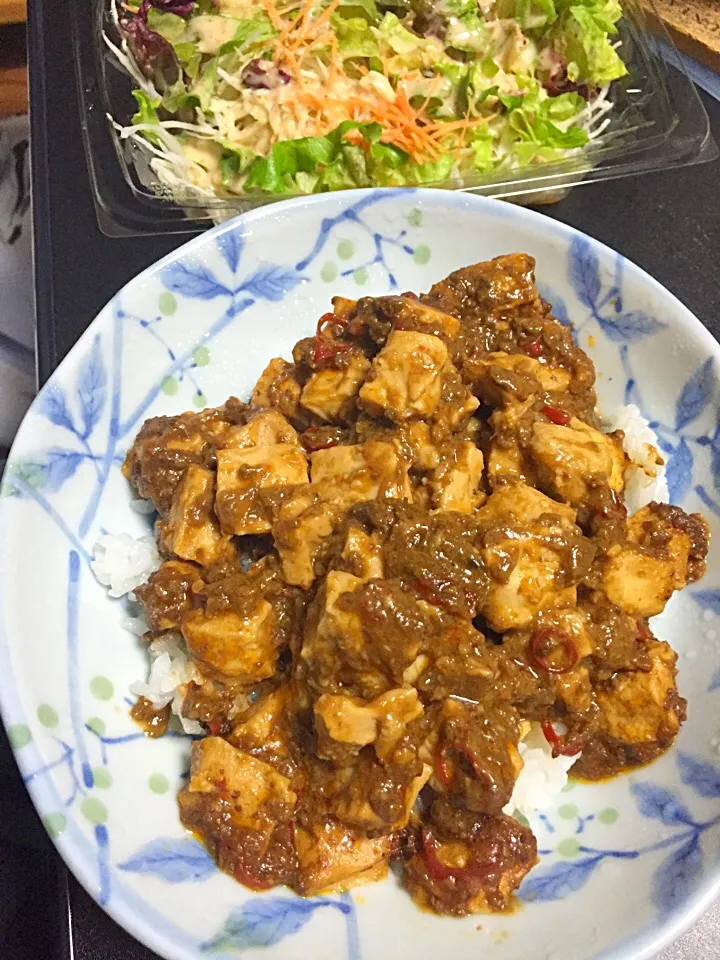 麻婆豆腐丼|るみおんさん