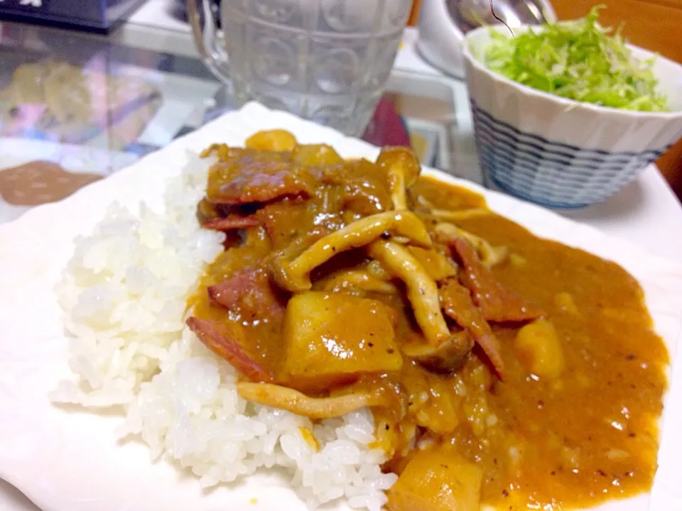 厚切りベーコンとしめじカレー|虎キチ6さん