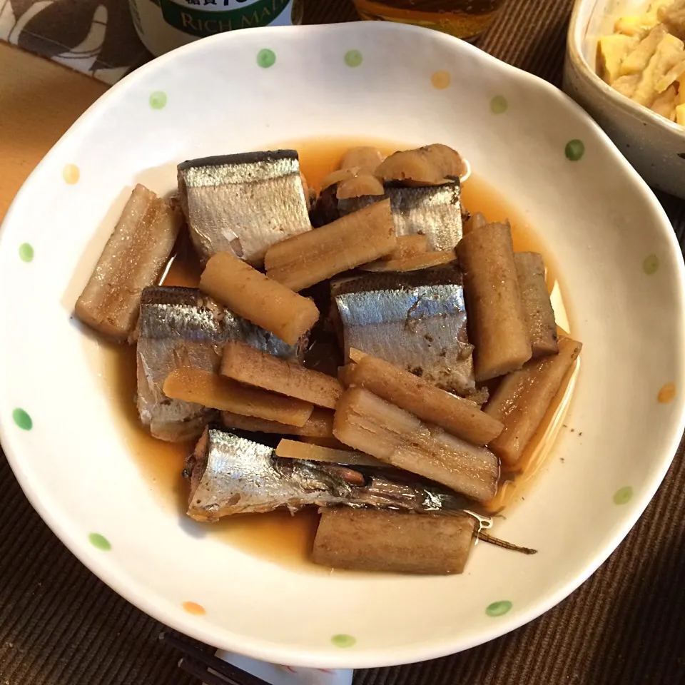 さんまとごぼうのしょうが煮|こずこずさん