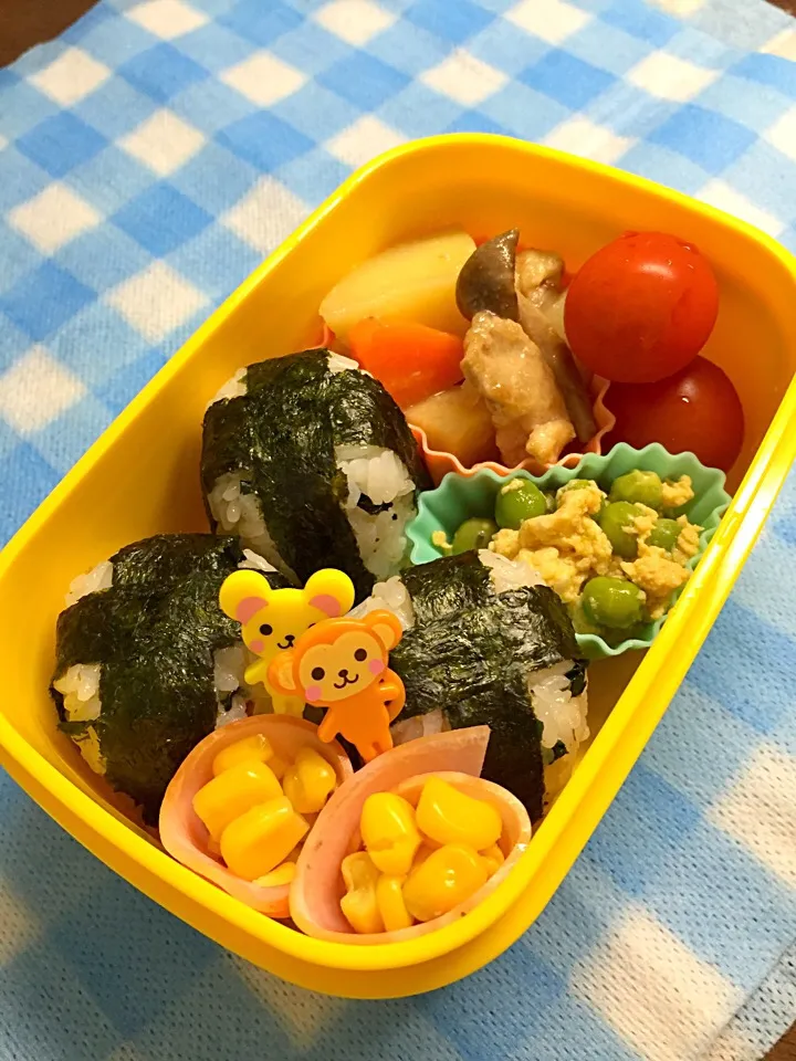 塩豚じゃがとえんどう豆の卵とじのお弁当|kiicoさん