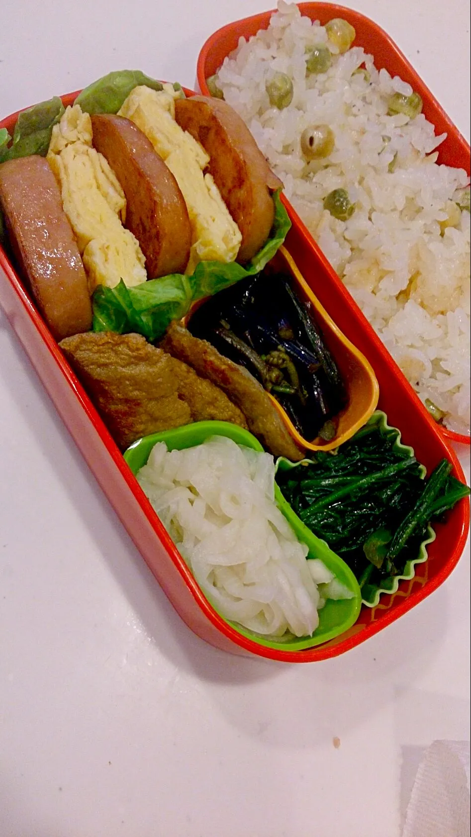 昨日のお弁当

スパム・卵焼き・ホウレン草お浸し・ワラビのナムル・じゃこ天|ゆかさん