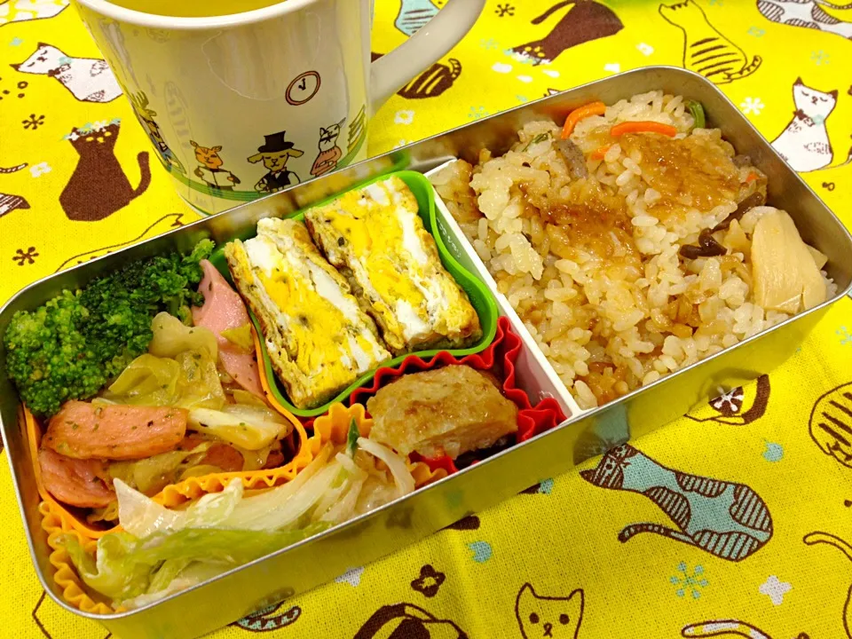 Snapdishの料理写真:闘うオヤジの手づくり弁当『G-BEN』2015.5.13-No.64|石田 雅史さん