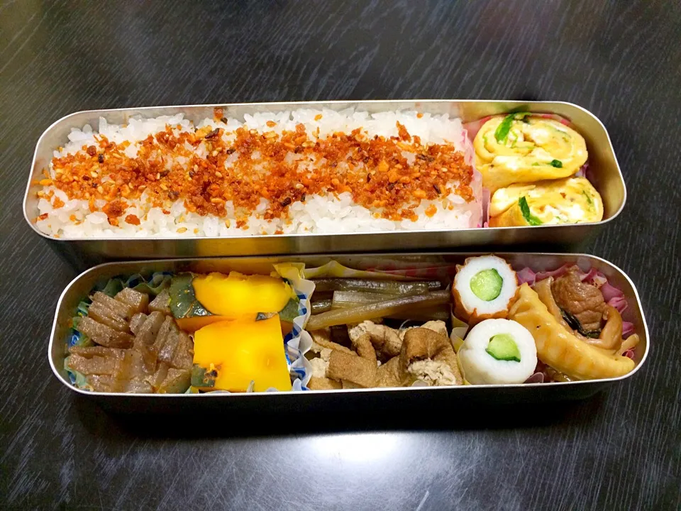 Snapdishの料理写真:彼のお弁当.2015.05.12|yukirinさん