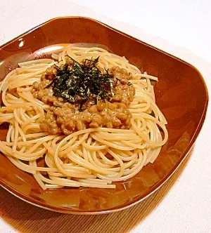 ☆メリッコ☆さんの簡単♪納豆パスタ★バター醤油味|楽天レシピさん