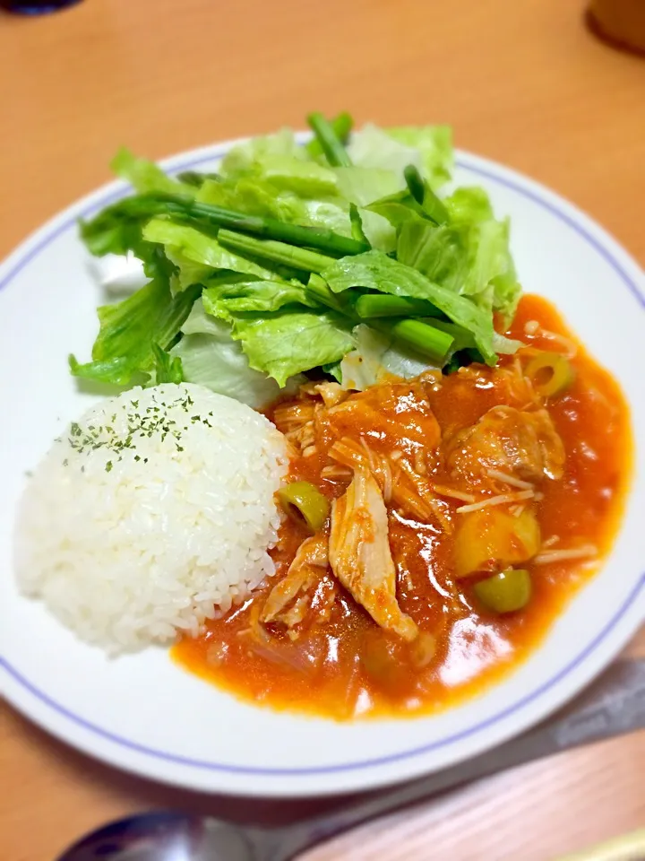 チキンのトマト煮込み|ぷたさん