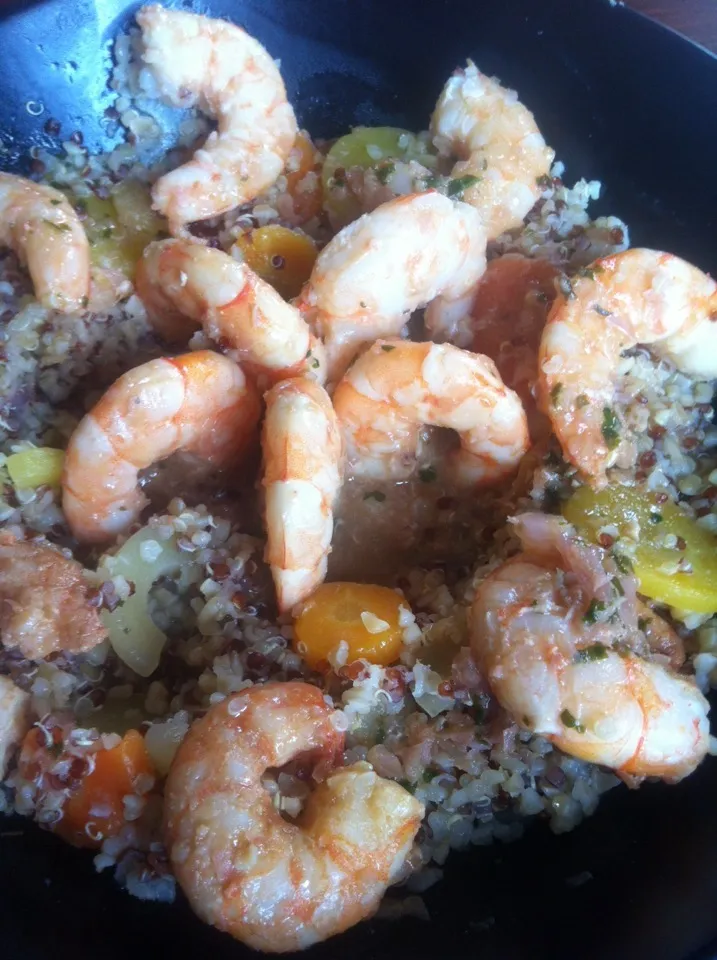 Crevettes Royales à l'Ail, boulgour et Quinoa|PHILIPPEさん