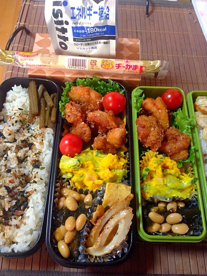 息子弁当23日目！今日も自宅で食べる用〜(^-^)勉強チョットしかしてないけど(._.)テスト頑張れ〜(^^)|じゅんけさん