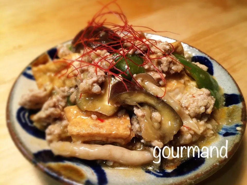 プーティの🎀厚揚げと豚挽肉の麻婆みたいな〜 やつ♪|プーティさん