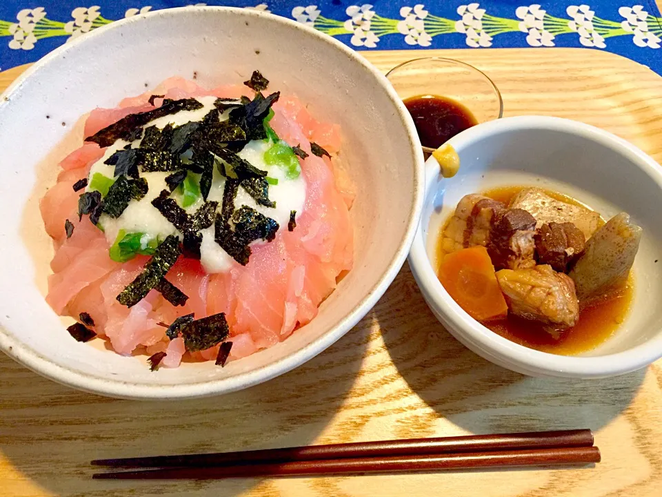 トロロまぐろ丼&豚の角煮✧*|Makiさん