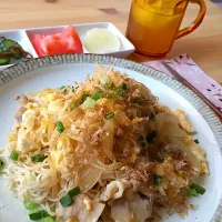 Snapdishの料理写真:そうめんチャンプルー|はろぎるさん