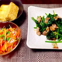 ほうれん草鶏ももソテー＆簡単揚げ出し豆腐〜♥️|もっちさん