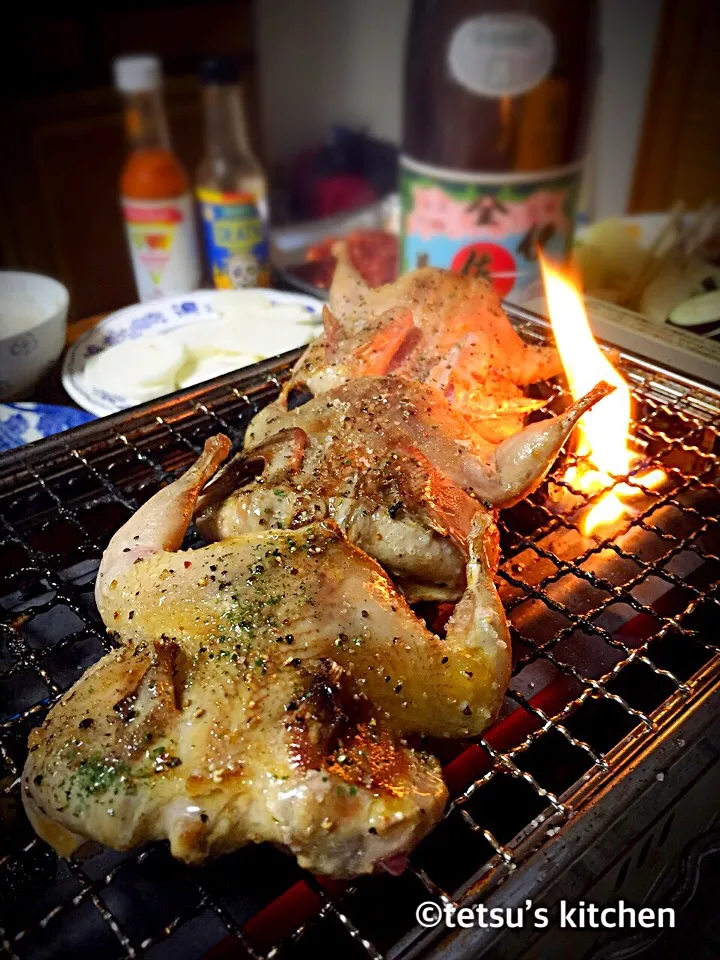 いよっ日本一！鶉王国・愛知豊橋産直のうずらの塩焼きでございっ！(￣^￣)ゞ 🍺がヤバい！😄|TETSU♪😋さん