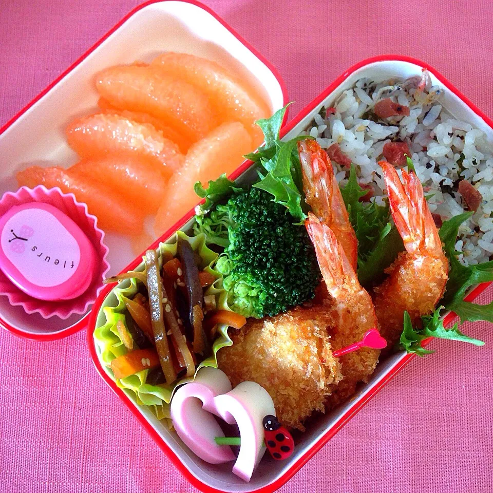 お弁当🍤海老フライとオニオンフライ|さくらんぼ🍒さん