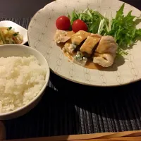 Perilla Chicken Roll with Cheese Sauce|kaorinさん