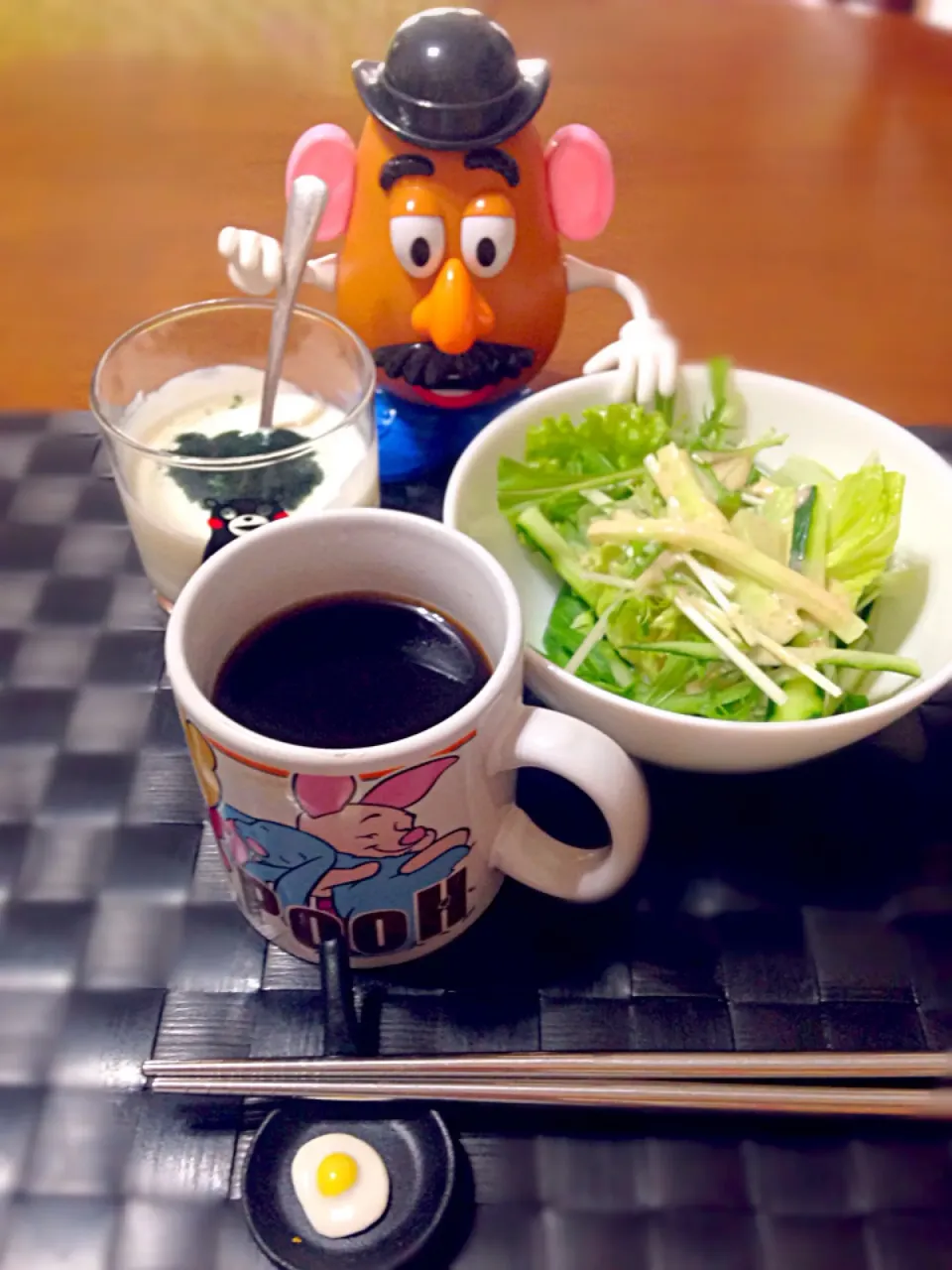 サラダ＆スピルリナヨーグルト☕️|マニラ男さん