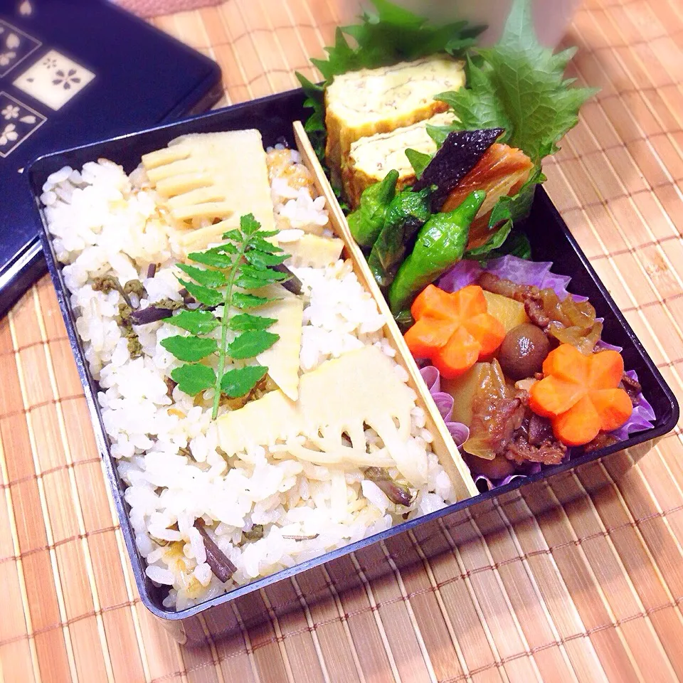 旬の炊き込みごはん弁当〜♪|りぉりぉ꒰•‧̫•ू꒱さん