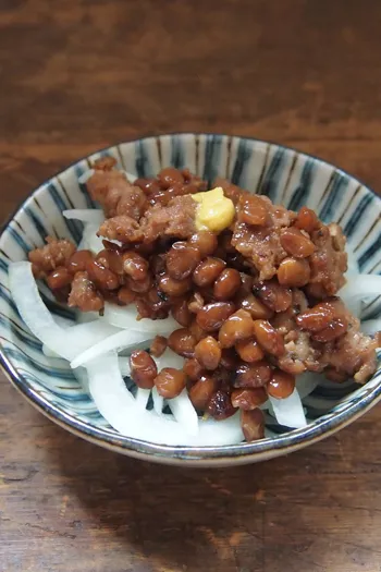 『ひき肉と納豆の炒め物』 #おかず #一品料理 #小鉢|Mariko  Matsuiさん