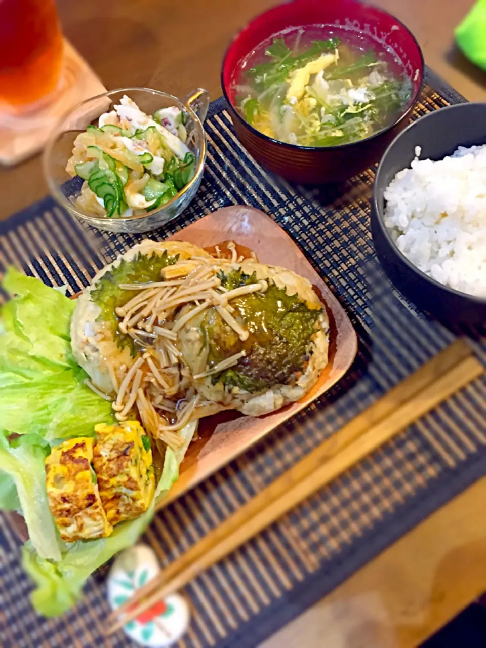 豆腐ハンバーグ定食♡|けみさん