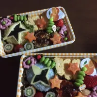 スター忍者とアオ忍者のおにぎり弁当‼️|ちはるん☆さん