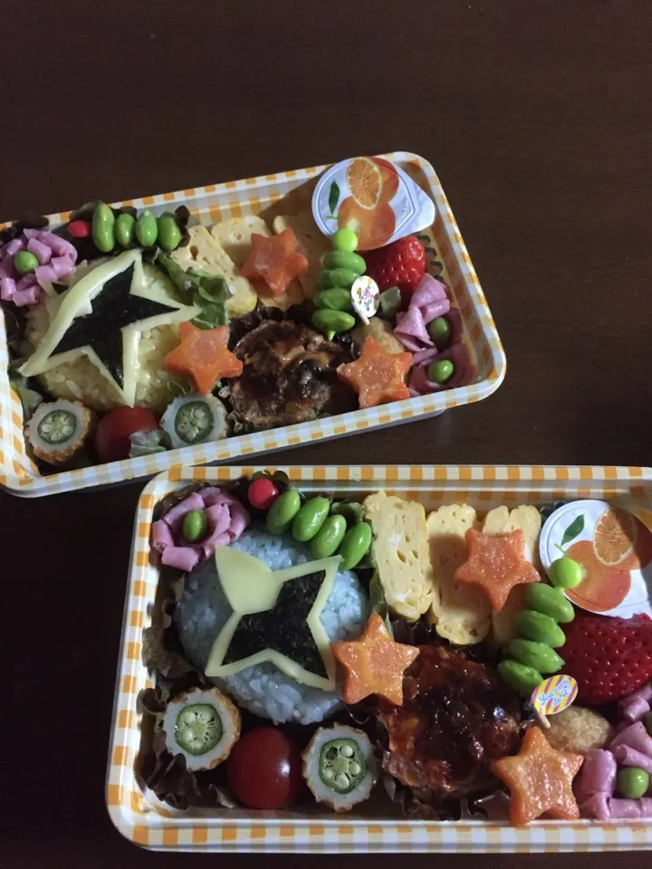 スター忍者とアオ忍者のおにぎり弁当‼️|ちはるん☆さん