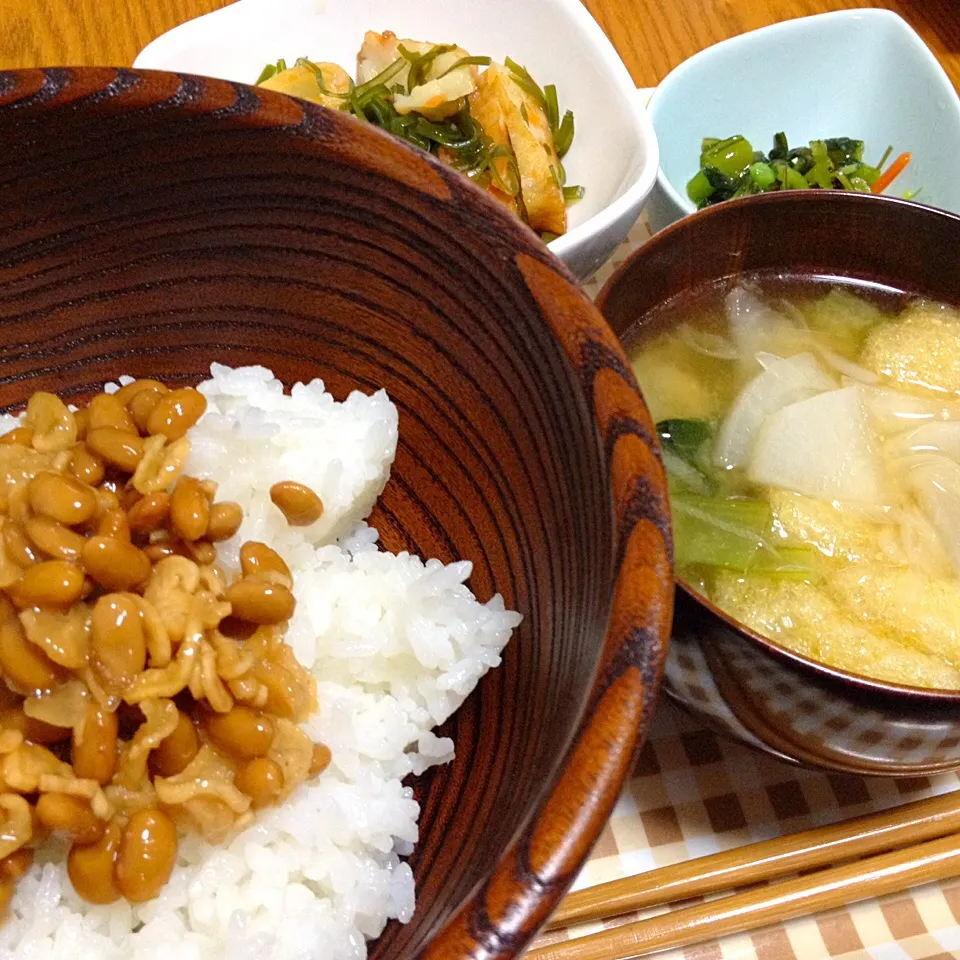 おぼろ納豆に松山あげ、お気に入り♡|なお。さん