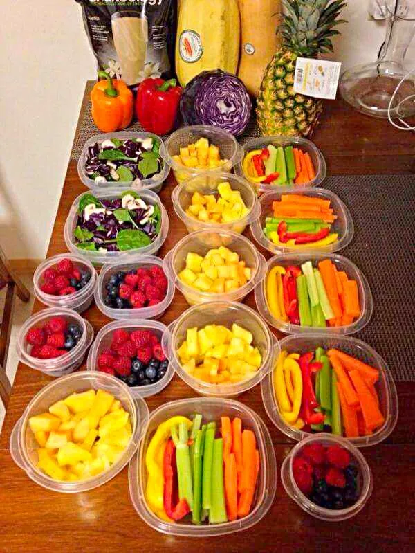 fruit veggie meal prep may 2015|CHUENCHAIさん