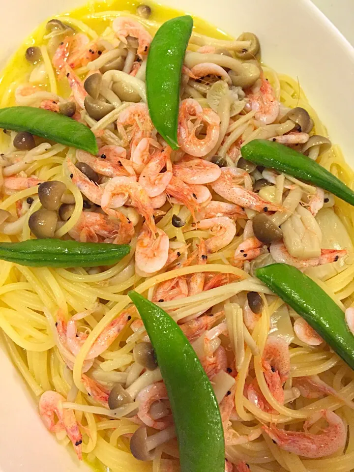 ムール貝ワイン蒸し汁の桜えびパスタ|kiku🍴さん