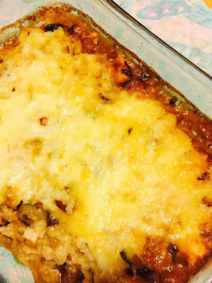 Snapdishの料理写真:Chicken Shepherd's Pie with Celery Root and Sautéed Leek Crust|Cheryl Melnickさん