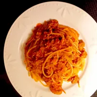 spaghetti with meat sauce|Erin Bizzieさん