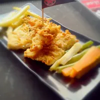 chicken crispy steak with original sauce|Agil Tetep Gonedesstさん