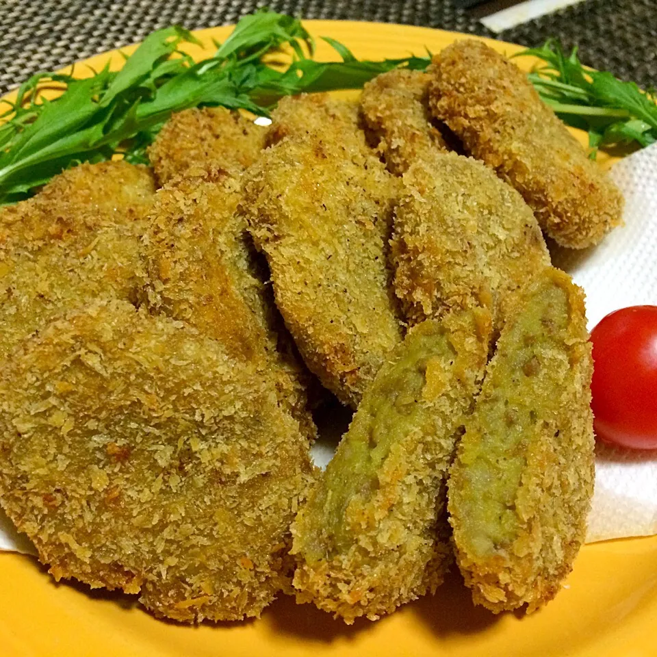 ゆっこさんの料理 揚げる前から美味しいサツマイモコロッケ♪ サツマイモの甘さが美味しい😋|佐野未起さん